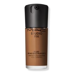 Studio Fix Fluid SPF15 24HR Matte Foundation + Oil Control - STUDIO FIX FL SPF 15 MAT REMASTERED NC60Benefits24-hour, color-true wearWaterproof foundationTransfer-, sweat- and humidity-resistantDoes not cause acne and does not clog poresSPF 15 for broad spectrum protection against UV raysSuitable for sensitive skinNon-cakey coverageNon-creasingFragrance freeFree from animal-derived ingredientsRecyclable glass bottle96% said it left skin feeling breathable*91% said studio fix left skin looking na Mac Studio Fix Fluid, Beauty App, Mac Studio Fix, Mac Studio, Studio Fix, Skin Prep, Too Faced Foundation, Matte Foundation, Spf 15