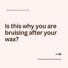 If you’ve ever noticed a bruise or two after waxing, don’t worry—you’re not alone! Bruising can happen for a variety of reasons, and it’s often related to what’s going on beneath the surface of your skin. Waxing is still a safe and effective way to remove hair, but understanding why bruising happens can help you feel more confident in the process. 🌿⁠ ⁠ Skin Waxing, Wax Photos, Remove Hair, Feel More Confident, Hydrating Lip Balm, Body Waxing, Exfoliating Scrub, Self Tanner, Beneath The Surface