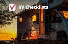 the rv checklist is open and ready to be used by people who are living in it