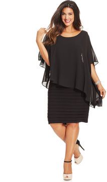 Betsy & Adam Plus Size Dress, Three-Quarter-Sleeve Chiffon Capelet Sheath on shopstyle.com Chiffon Capelet, Plus Size Sundress, Cocktail Party Outfit, Plus Size Cocktail Dresses, Review Dresses, Plus Dresses, Dress Plus Size, Plus Size Dress, Mother Of The Bride Dresses