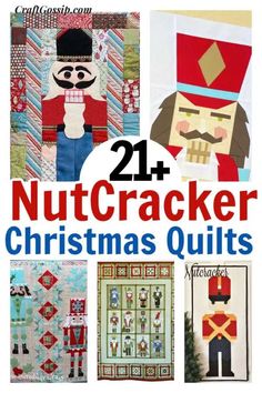 nutcracker christmas quilts are featured in the book, 21 nutcracker christmas quilts