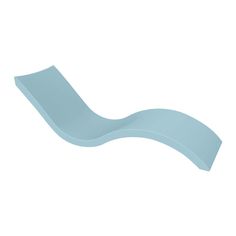 a blue curved object on a white background