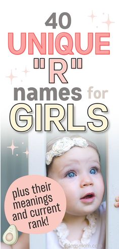 40 unique r names for girls plus their meanings and current rank! picture of baby girl looking through crib bars Unique C Names, R Girl Names, Baby Gurl Names, Unique Names For Girls, Country Baby Girl Names, Southern Girl Names, Western Baby Names, Names Starting With C