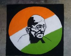 an image of a man with glasses painted on the side of a street sign in india