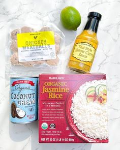 the ingredients to make this dish include rice, limes, and seasoning powder