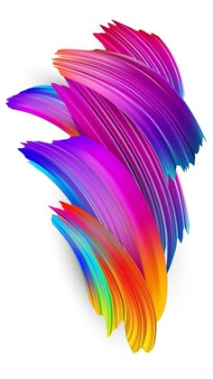 an image of colorful paint strokes on a white background