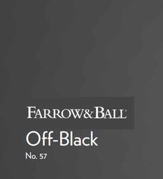 an advertisement for farrow and ball off - black