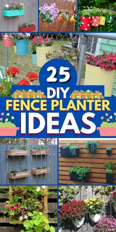 25 diy fence planter ideas that are easy to make and great for any garden