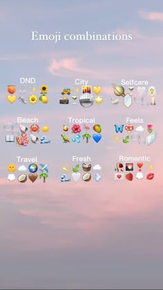 an image of the emoj combinations on this phone screen, which are all in different colors