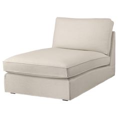 a white chaise lounge chair on a white background