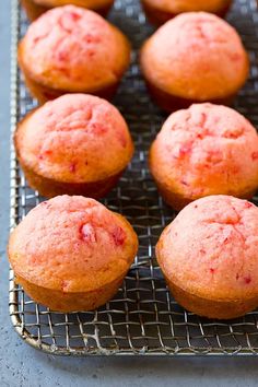 several muffins on a cooling rack ready to be eaten