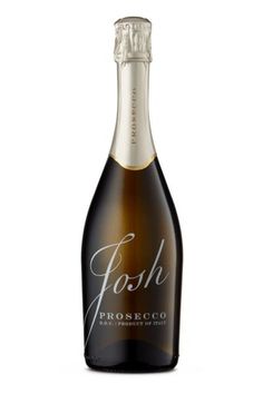 a bottle of foshl prosciuo wine on a white background with the word foshl in cursive writing