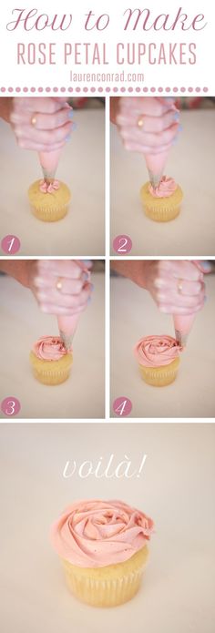 how to make rose petal cupcakes