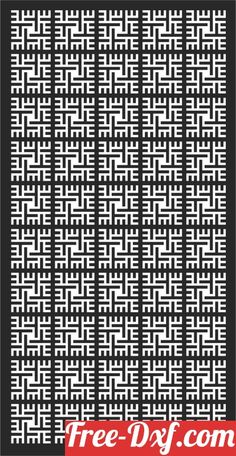 a black and white pattern with the words free d's on it in red