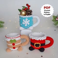 [Collection] Cup Cozy Crochet Pattern, Mug Cozy Pattern, Crochet Mug, Crochet Mug Cozy, Crochet Pattern Christmas, Disney Crochet Patterns, Christmas Cups, Cozy Crochet Patterns, Crochet Cozy