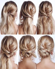 Cinderella Hairstyle, Easy Homecoming Hairstyles, Easy Work Hairstyles, Hairstyles Tutorial, Wedding Hairstyles Tutorial, Natural Wavy Hair, Bridesmaid Hair Updo, Hairstyles For Long Hair