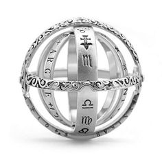 PRICES MAY VARY. Title: Youngy Fashion Rings, Astronomical Sphere Ball Ring Foldable Cosmic Finger Ring Band Fashion Jewelry - Silver - 9. Product Type: Departments > Women > Jewelry > Rings > Bands Sphere Ring, Earth's Spheres, Astronomy Jewelry, Cosmic Ring, Armillary Sphere, Band Fashion, Sphere Ball, Moon Ring, Zodiac Symbols