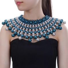 Large Round Beads Choker, Elegant Beaded Choker, Party Necklaces With Polished Round Beads, Bridal Necklace With Beaded Chain For Party, Bridal Necklace With Round Beaded Chain For Party, Bridal Necklace With Round Beads For Party, Round Polished Beads Necklace For Party, Costume Jewelry Bib Necklace With Round Beads For Party, Elegant Bib Necklace With Beaded Chain