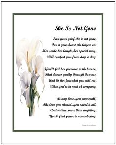 a poem written in white with flowers on it