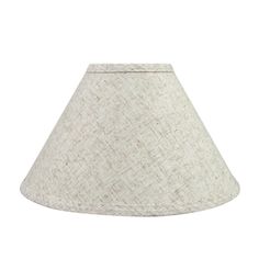 a white lamp shade is shown against a white background and has a light brown pattern on it