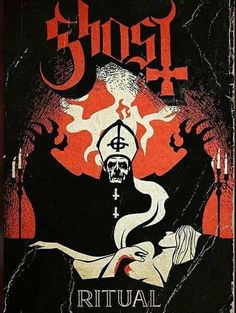 the cover to ghost ritual's album, which features an image of a demon and a