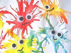 an art project for kids with watercolors and googly eyes