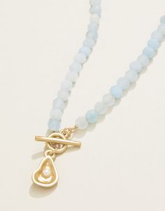 The light blue hues of our natural aquamarine beaded Calm Waters Necklace brings a touch of the Lowcountry to every outfit. With an oyster icon pendant, this necklace will keep the calm waters you love with you. Oyster Necklace, Calm Waters, Aquamarine Necklace, Aquamarine Beads, The Calm, Calm Water, Natural Aquamarine, Jewelry Diy