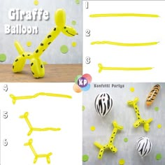 an image of balloon animals and giraffe balloons