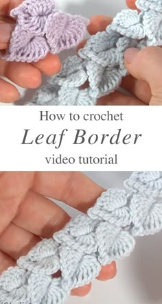 crochet leaf border video instructions on how to crochet