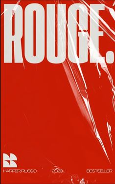 a red poster with the words roughe on it