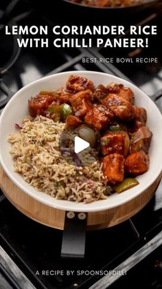 Shreya Jain on Instagram: "•LEMON CORIANDER RICE & CHILLI PANEER RECIPE•😍
First video of 2025! Presenting the ultimate rice bowl to you- Lemon coriander rice along with delicious chilli paneer, a must try for sure🙌

Ingredients used are-
Lemon coriander rice-
Oil- 1 Tbsp, butter- 1 Tbsp 
Coriander powder- 1 tsp, pizza seasoning- 1 Tsp, Chilli flakes- 1 Tsp, black pepper powder- 1/2 Tsp
Onion- 1 medium sized
Cooked rice- 1 bowl 
Some fresh coriander 
Salt to taste
Lemon juice of 1 big lemon

For chilli paneer-
Paneer cubes- 300-350 grams
Cornflour- 2-3 Tbsp
Kashmiri red chilli powder- 1 Tbsp
Black pepper powder- 1/2 Tsp, chilli flakes- 1 Tbsp, maggi masala- 1/2 packet, salt to taste

Oil and butter for shallow frying the coated paneer

Now, in a wok or pan-
Oil- 1 Tbsp 
Chopped garlic- 1