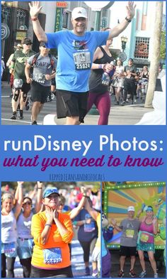 some people running in the disney marathon with text overlay that says rundisney photos what you need to know