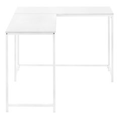 two white tables sitting next to each other on a white surface with one end open