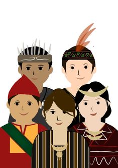 a group of people standing next to each other wearing native american clothing and headdress