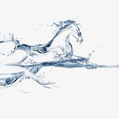 water splashing on top of each other in front of a white background