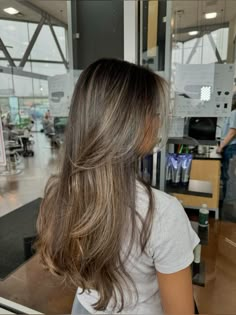 Blond Balayage On Asian Hair, Asian Hair Color Ideas Korean Highlights, Balayage Hair For Light Brown Hair, Hair Inspo Brunette With Highlights, Neutral Blonde Highlights On Dark Hair, Minimum Highlights Brown Hair, Brown Hair With Highlights Tan Skin, Ash Caramel Highlights, Taylor Naomi Hair