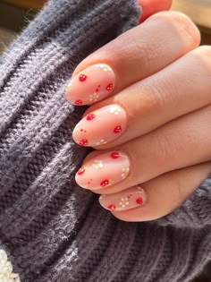 Strawberry Nails, Teen Nails, Stylish Nail Art, Minimal Nails Art, April Nails, Solid Color Nails, Short Acrylic Nails Designs