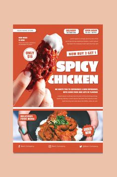 a flyer for a spicy chicken restaurant