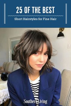 Shorter Hairstyles For Fine Hair, Cute Short Hairstyles For Women With Fine Hair Over 40, Modern Bobs For Fine Hair, Shirt Bobs For Fine Hair, Hairstyles For Lots Of Fine Hair, Fine Hair Hairstyles Medium Over 40, Bob Haircuts For Women With Fine Hair, Fine Short Hair With Layers, Hairstyles For Women With Fine Hair