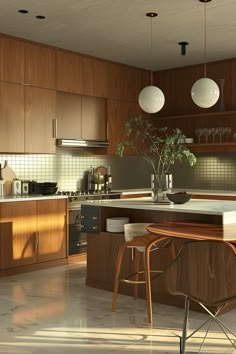 Mcm Kitchen, Mcm House, Mid Century Modern Kitchen, Mid Century Kitchen, Kitchen Inspiration Design, Trendy Kitchen, Apartment Kitchen, Mid Century House, Kitchen Inspo