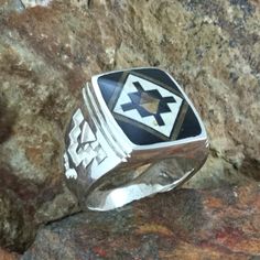 David Rosales Kayenta Inlaid Sterling Silver Ring