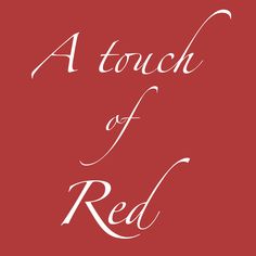 a red book cover with the words a touch of red written in cursive font