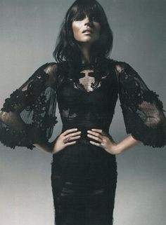 Mistress Fashion: Dolce and Gabbana lace dress for MC Yennefer Of Vengerberg, Bellatrix Lestrange, Grunge Style, Dark Fashion, Marie Claire, Moda Fashion, Karl Lagerfeld, A Black