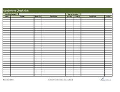 the printable check out sheet is shown in green and white, as well as an image