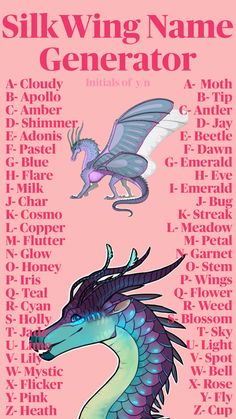 a pink poster with an image of a dragon on it's back and the words silk