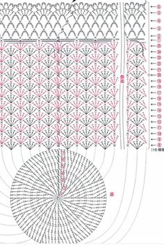 the diagram shows how to make an intricate crochet pattern with many different stitches