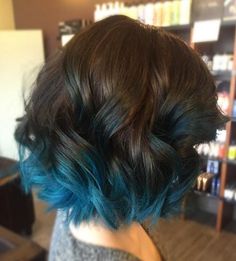 Fun Hairdos, Dream Hairstyles, Teal Hair, Lob Hairstyle, Ombré Hair, Hair Colours