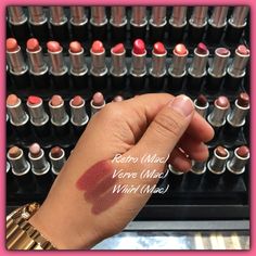 Mac Verve Lipstick, Mac Retro Lipstick, Whirl Mac, Whirl Lipstick, Vegas Christmas, Mac Whirl, Mac Lipstick Swatches, Mac Lipstick Shades, Kylie Makeup