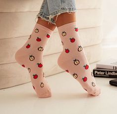 Please visit our store at: https://comfysoxs.etsy.com Cotton socks for people who value comfort. They are perfect for everyday styling. They fit perfectly to the feet and provide high wearing comfort. The highest quality yarns were used to produce the socks. The flat seam at the fingertips ensures perfect comfort of use. EU 37-41 / US 6.5-9.5 / UK 4.5-7 *super soft and pleasant to the touch *made of high-quality combed cotton *with a pressure-free cuff and a flat seam 75% Cotton, 20% Polyamide, Mismatched Socks, Socks Funny, Socks Gift, Flat Seam, Apple Fruit, Cozy Socks, Crazy Socks, Funny Socks, Colorful Socks