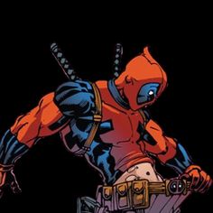 the deadpool is in action with his hands on his hips